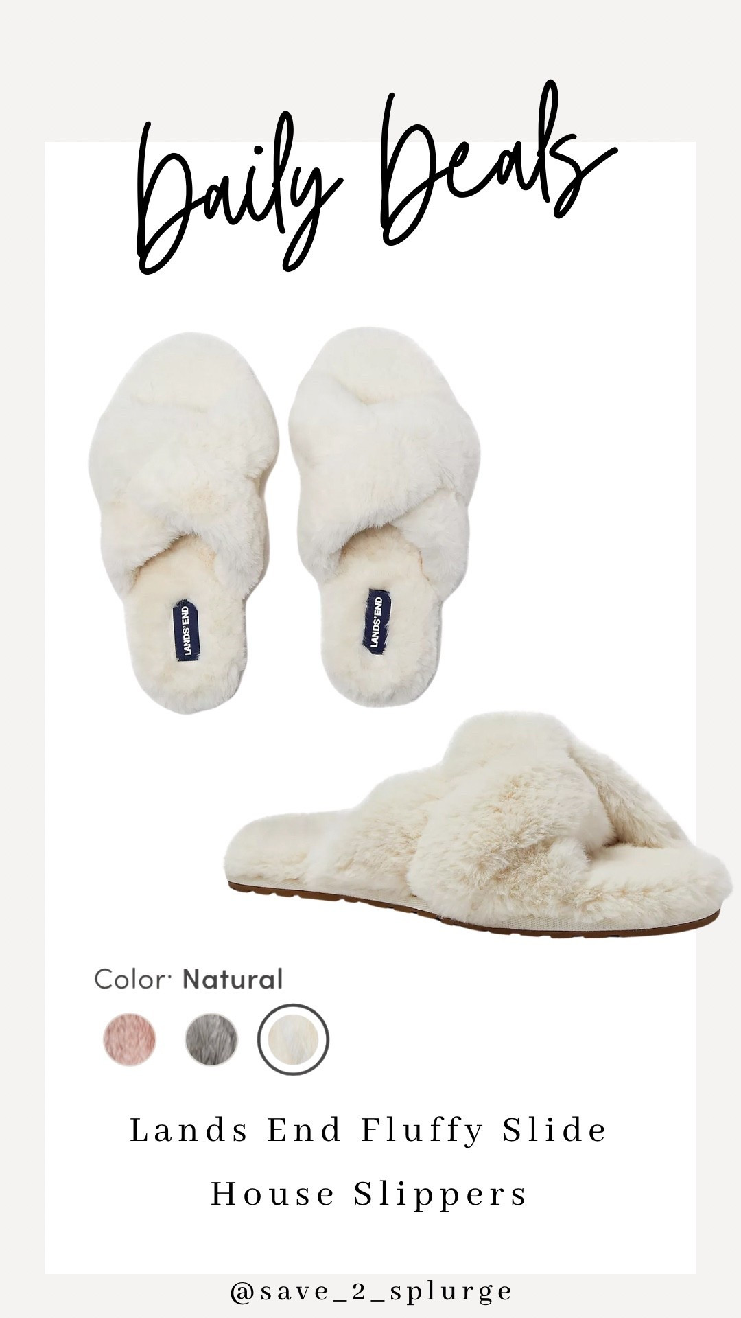 Sale alert

Lands End Women’s Fluffy White House Slipper

Colors:
Natural, dark gray & light dusty pink

Were: $59.95
Now: $29.97

#LTKSaleAlert #LTKselfcare #LTKSeasonal