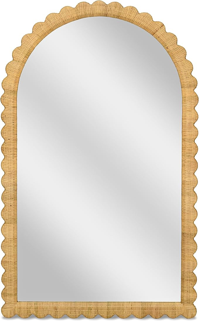 Tov Furniture Bama Jumbo Natural Rattan Arched Wall Mirror | Amazon (US)