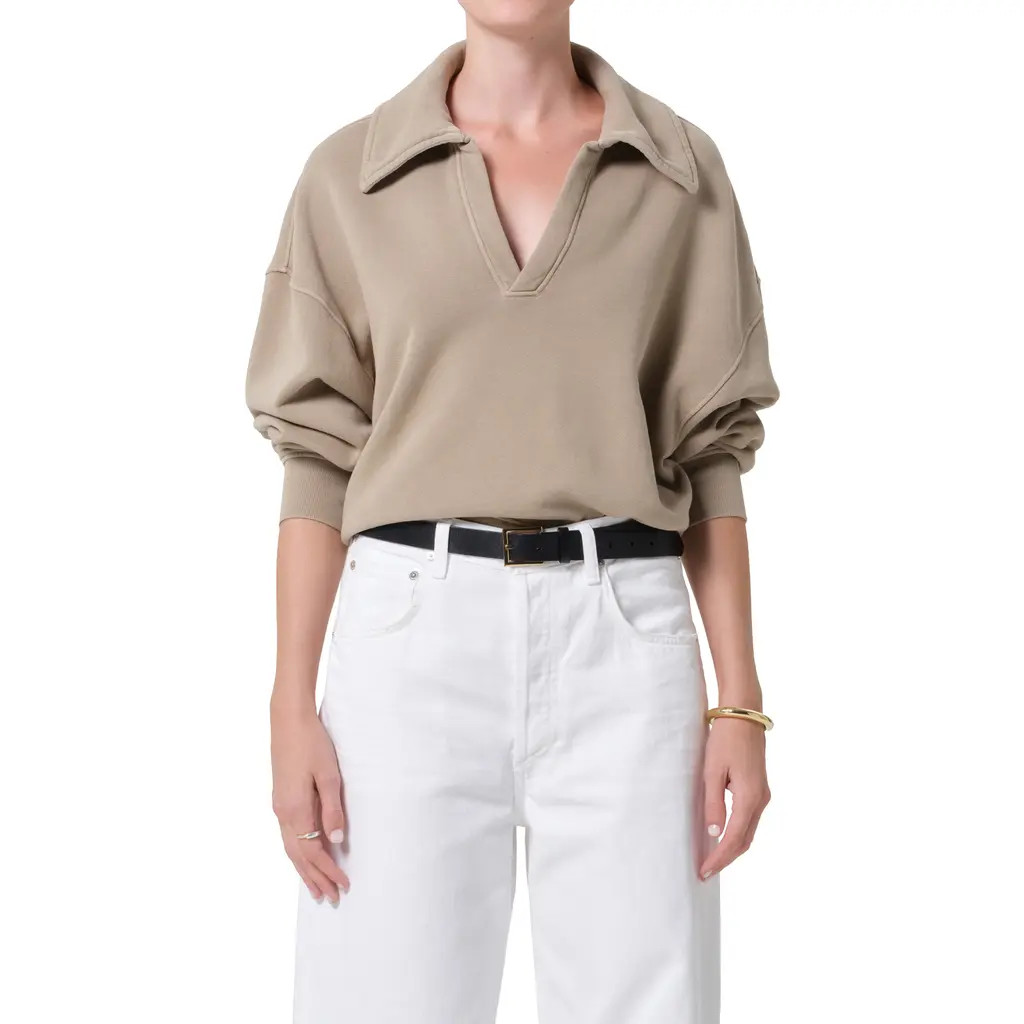 Citizens of Humanity Trapeze Sweatshirt in Catalina Light Beige at Nordstrom, Size X-Large | Nordstrom