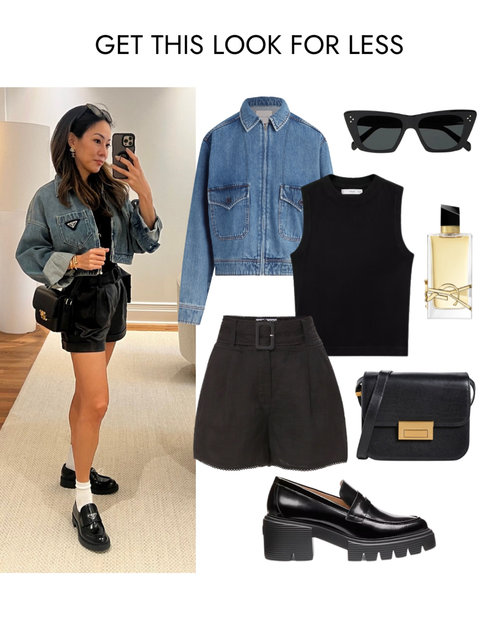 Get this look for less! Loving the combo of a denim jacket, paperbag shorts, and chunky loafers. Shop exact and similar items to recreate this chic outfit!
#GetTheLook #DenimJacket #PaperbagShorts #ChunkyLoafers #FallOutfit #ShopTheLook #EffortlessStyle #BudgetFriendlyFashion #ChicOnABudget #OutfitInspo #StreetStyle #Prada #ChicOutfit



#LTKShoeCrush #LTKItBag #LTKStyleTip