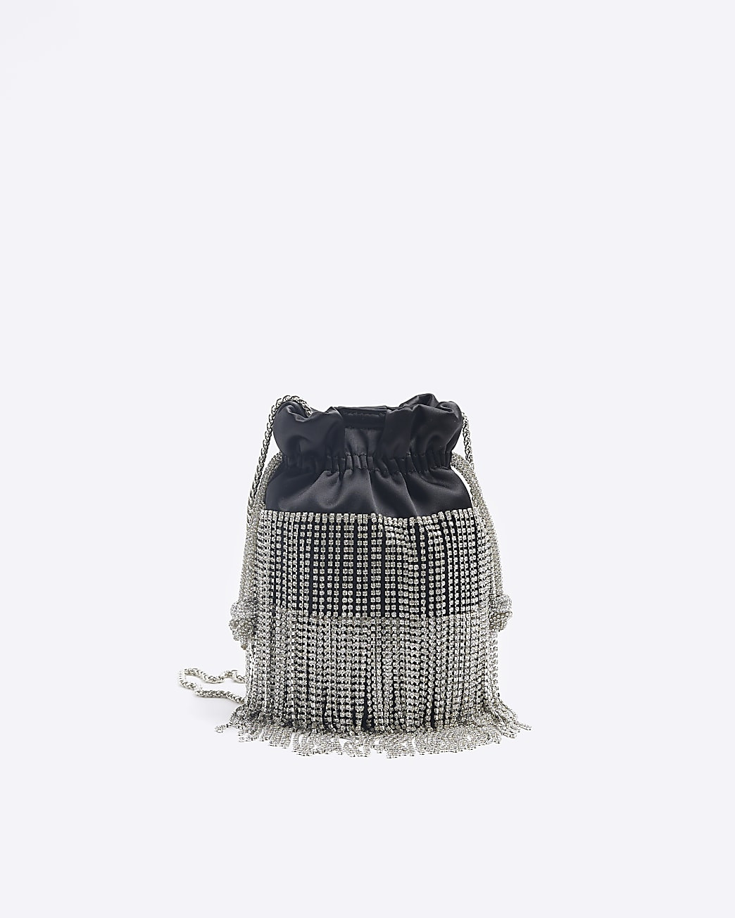 Black diamante cross body bag | River Island (UK & IE)