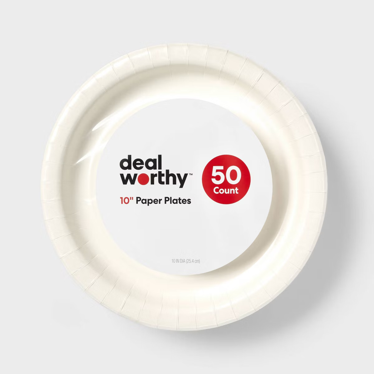 White Disposable Paper Plates 10" - 50ct - Dealworthy™ | Target
