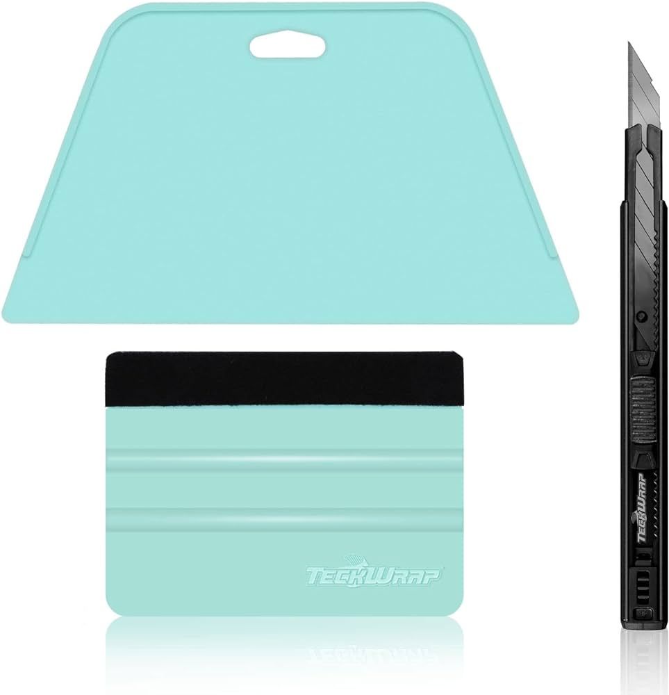 TECKWRAP Wallpaper Smoothing Basic Tool Kit - Big Mint Squeegee, Felt Edge Squeegee,Craft Knife f... | Amazon (US)