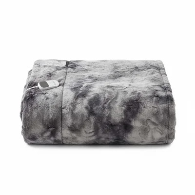 Electric Heated Throw Blanket 50"x60", 10 Heat Levels, Timer Auto Off, Overheat Protection, Faux Fur Sherpa | Wayfair North America