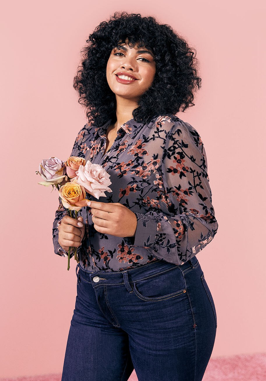 Be Buzzworthy Sheer Button-Up Top | Modcloth