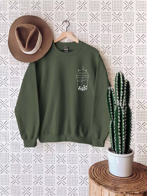Boba Sweatshirt Cat Boba Sweatshirt Koala Boba Shirt Bubble | Etsy | Etsy (US)