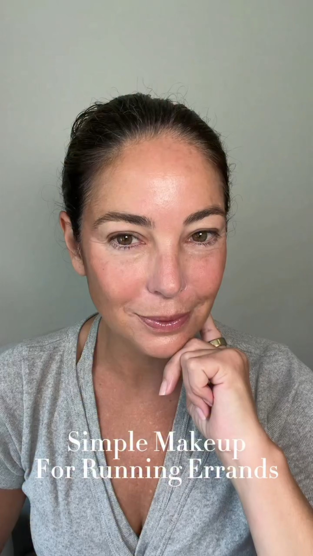 An easy makeup tutorial that takes five minutes perfect for running errands. It’s simple but effective at making me look put together with minimal effort. #makeuptutorial #makeupover40 #naturalmakeup

#LTKOver40 #LTKMidsize #LTKBeauty