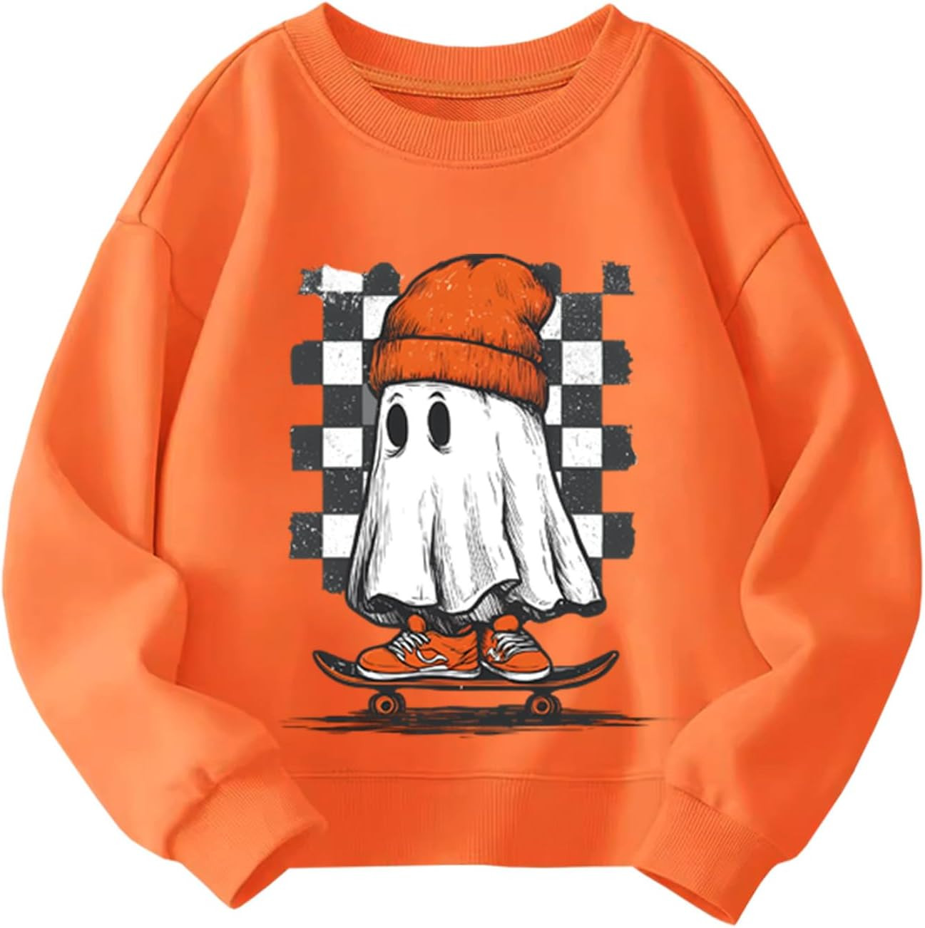 Kids Halloween Sweatshirt Toddler Boys Girls Pumpkin Face Dinosaur Monster truck Graphic Crewneck Shirt 2-7t | Amazon (US)