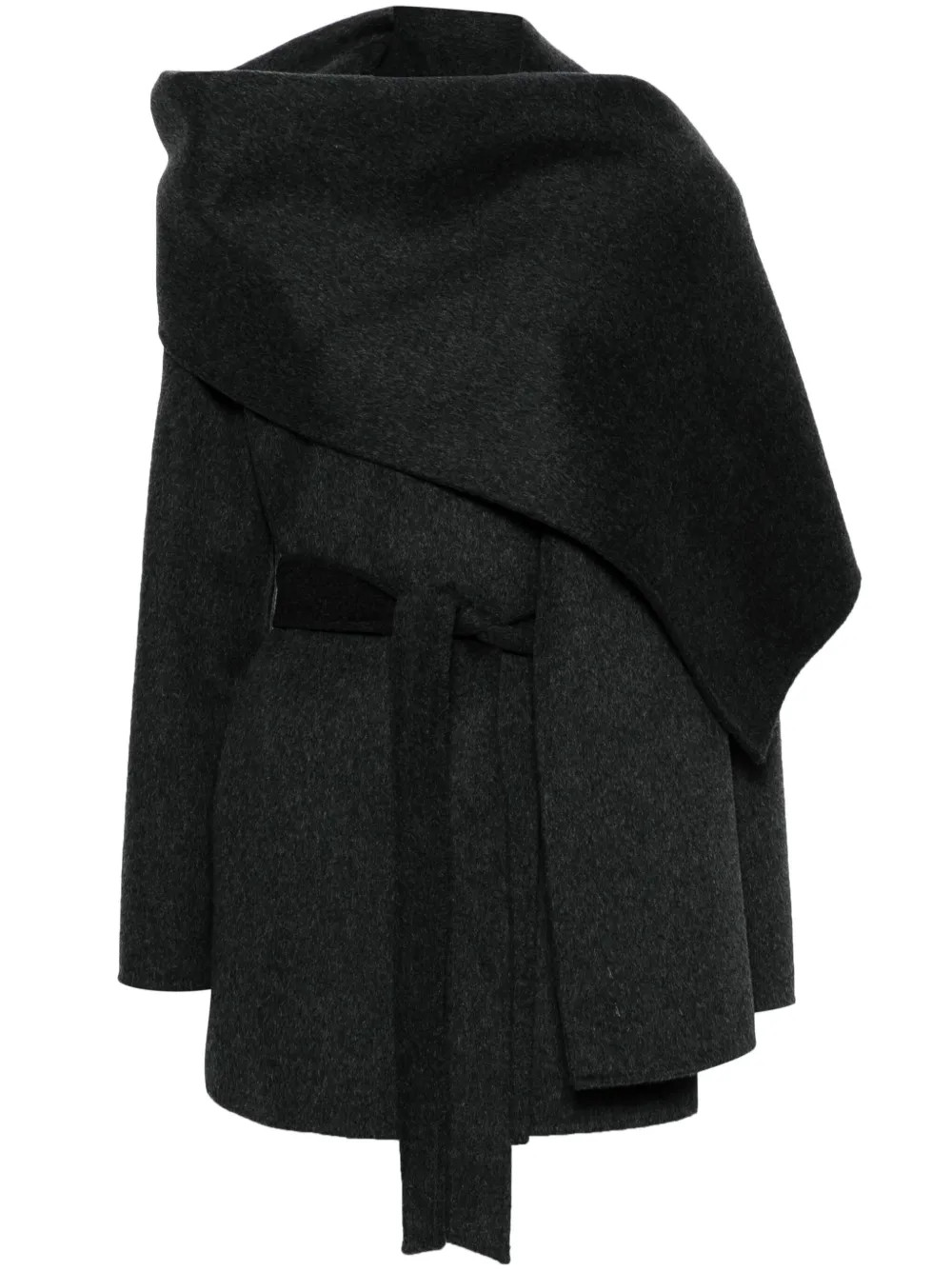 P.A.R.O.S.H. scarf-detail Coat | Grey | FARFETCH HU | Farfetch Global