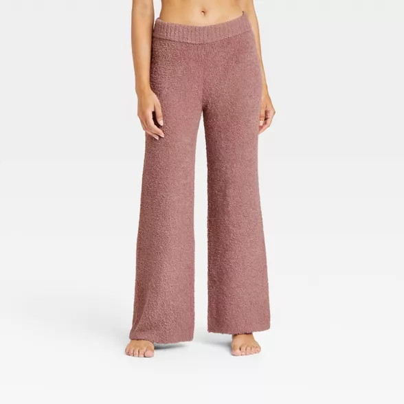 Women's Feather Yarn Lounge Wide Pajama Pants - Stars Above™ | Target