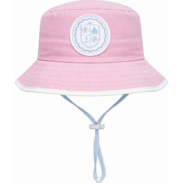 Coastal Crest Bucket Hat, Pink | Maisonette