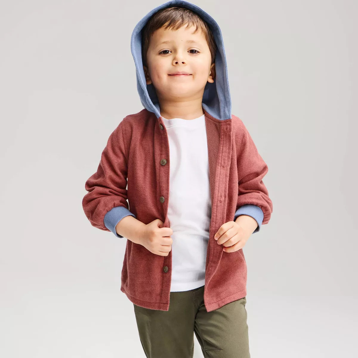 Toddler Boys' Shirt Jackets - Cat & Jack™ Bronze 18M | Target