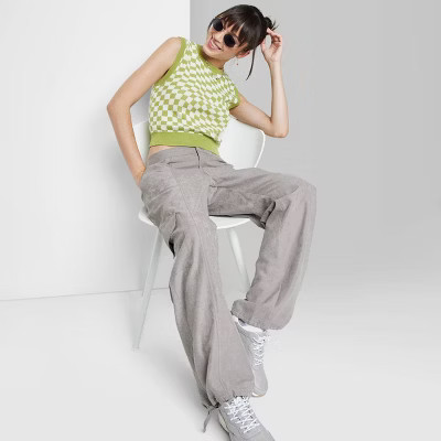 Women's Low-Rise Straight Leg Cargo Pants - Wild Fable™ Dark Gray XS | Target