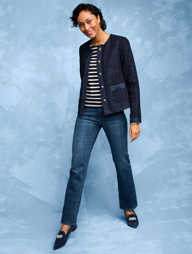 Scarlet Rhinestone Pointed Toe Loafers | Talbots