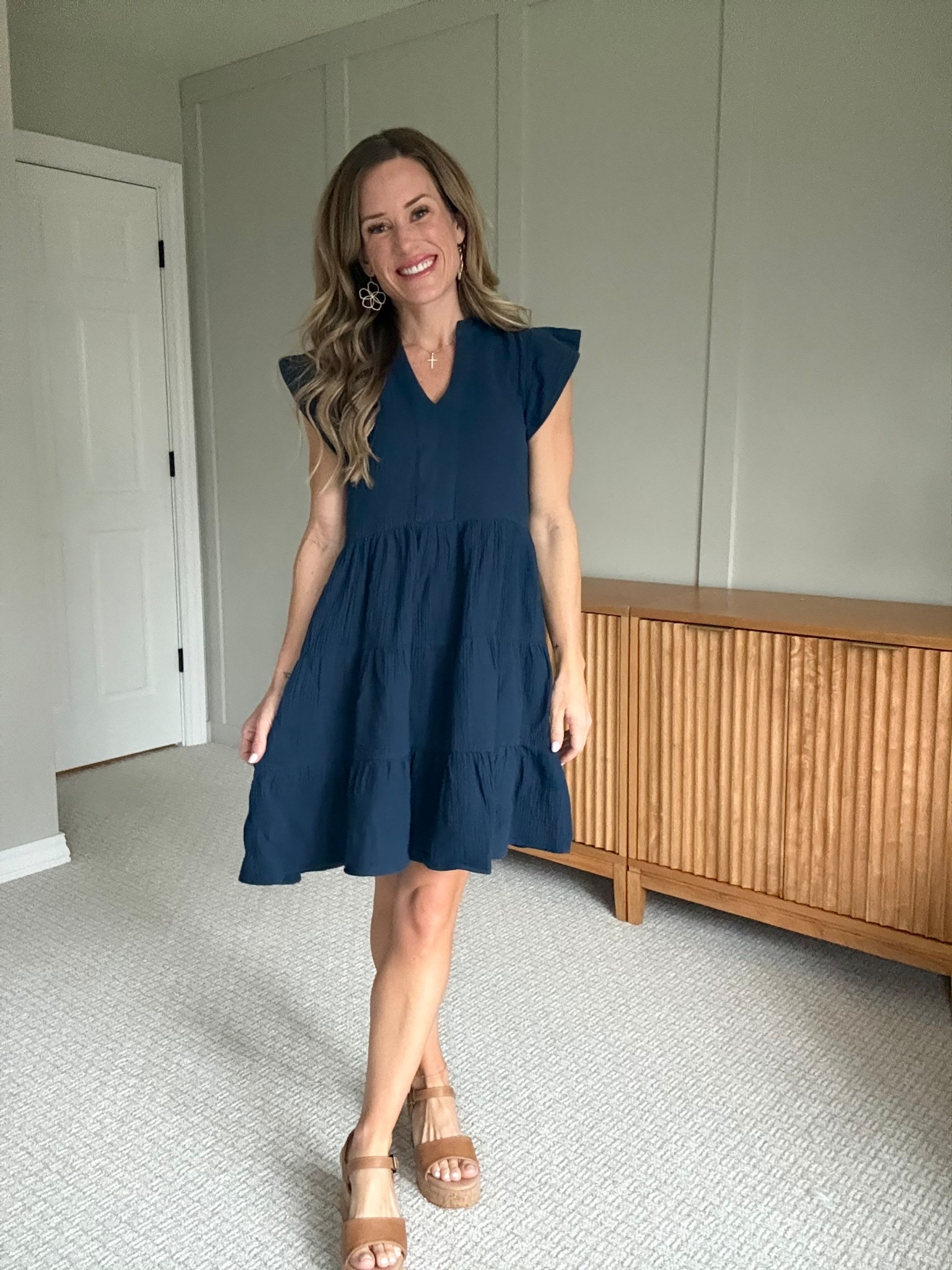 Love the flutter sleeve on this dress 
Wearing size XS

#LTKootd