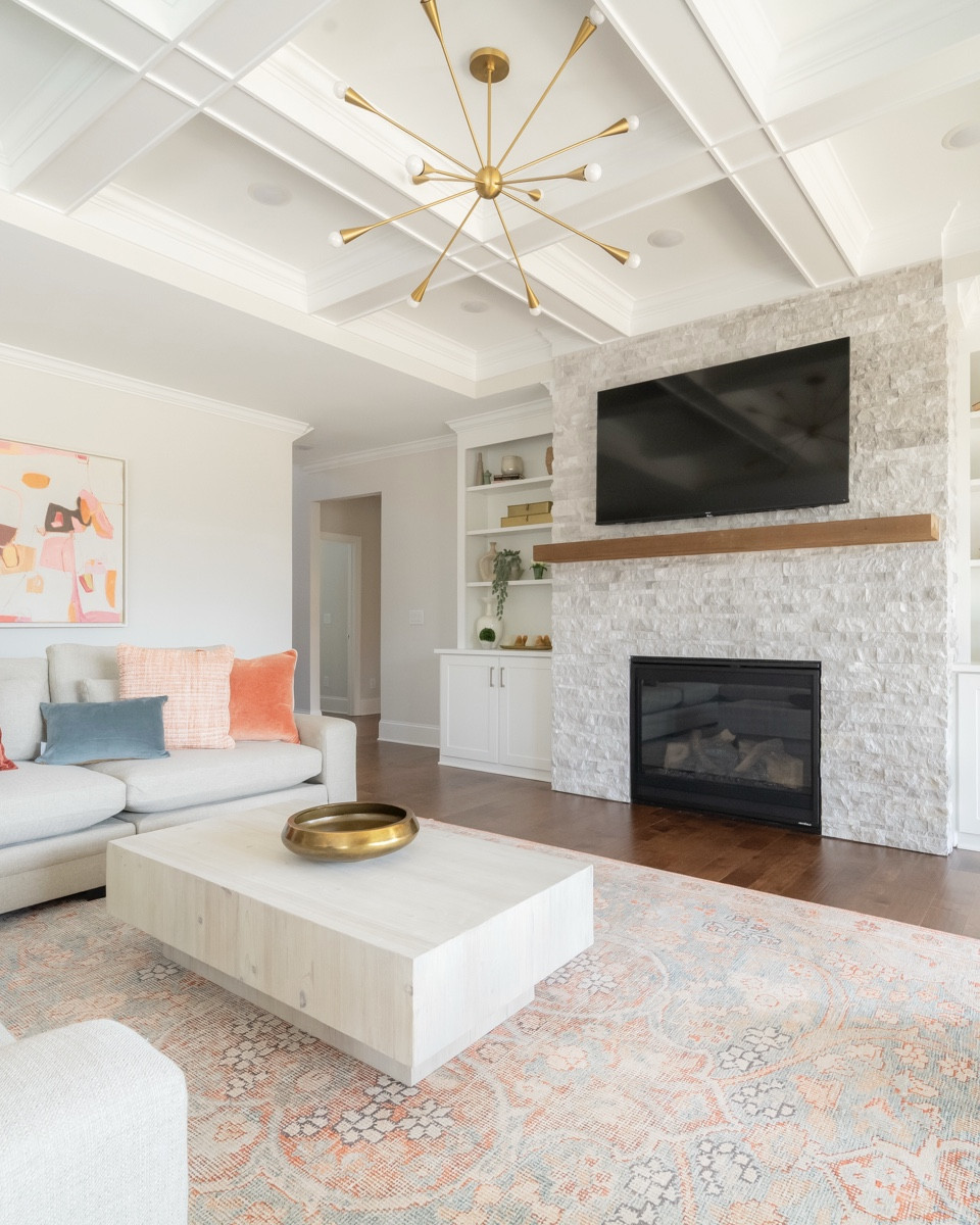 Cozy living room with pops of color 

#LTKHome