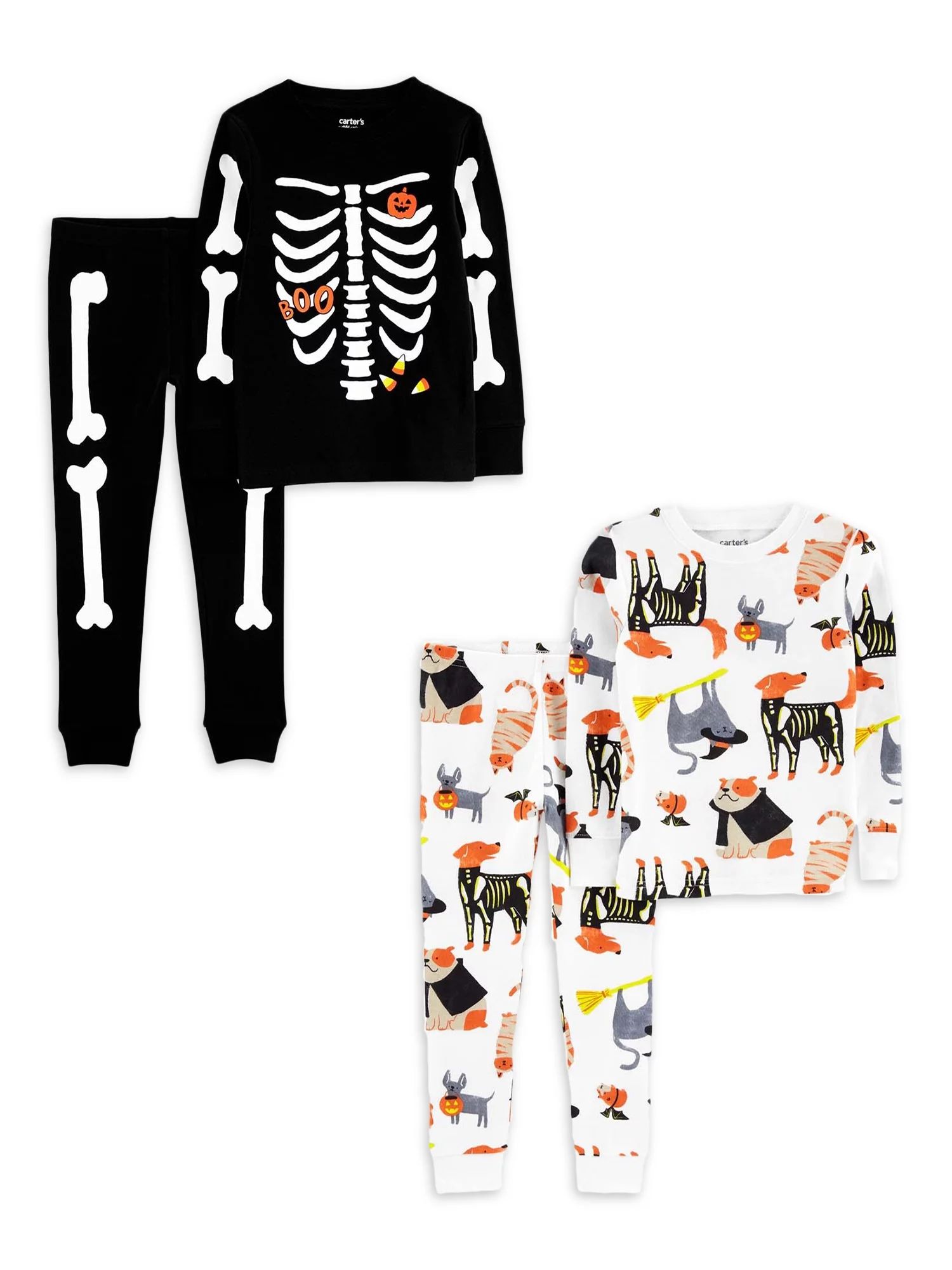 Carter's Child of Mine Baby and Toddler Unisex Halloween Pajama Set, 4-Piece, Sizes 12M-5T | Walmart (US)