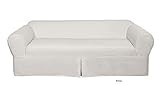 Classic Slipcovers WDEN2PC20WHT lovseat slipcover, 2 Piece, Separate Cushion Cover, Pure White, love | Amazon (US)