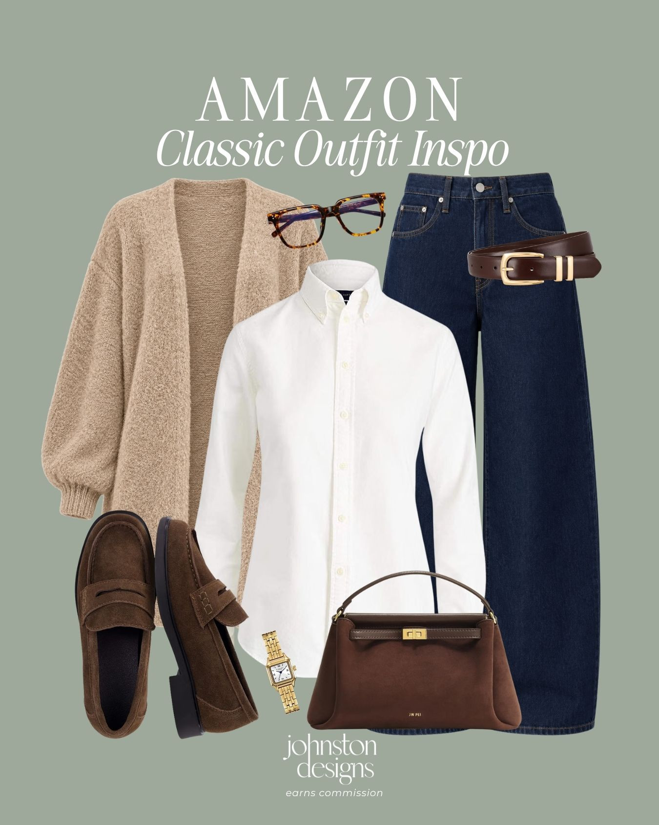 The kind of fall outfit you can wear on repeat. 🤎 A crisp white button down, relaxed cardigan and dark denim feel effortlessly classic with brown loafers and a matching bag.

Amazon fall fashion, classic fall outfit, cardigan outfit, white button down, dark wash jeans, brown loafers, everyday outfit ideas

#amazonfashion #falloutfit #classicstyle #cardiganoutfit #darkdenim #loafers #everydaystyle #fallfashion #outfitinspo 

 #LTKootd #LTKSeasonal