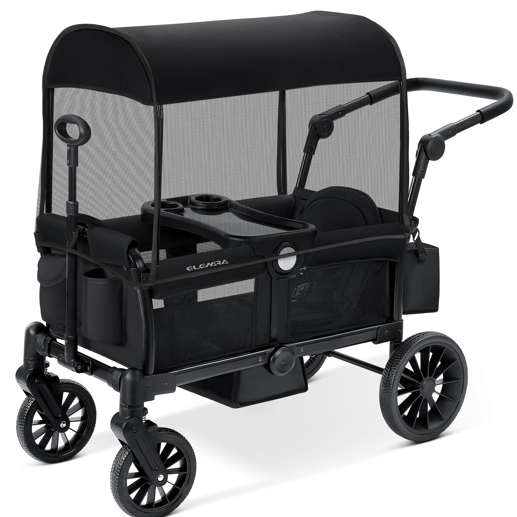 ELEMARA Stroller Wagon, 2 Seat Stroller for 2 Kids, Premium All Terrain Stroller for Kids w/Remov... | Amazon (US)