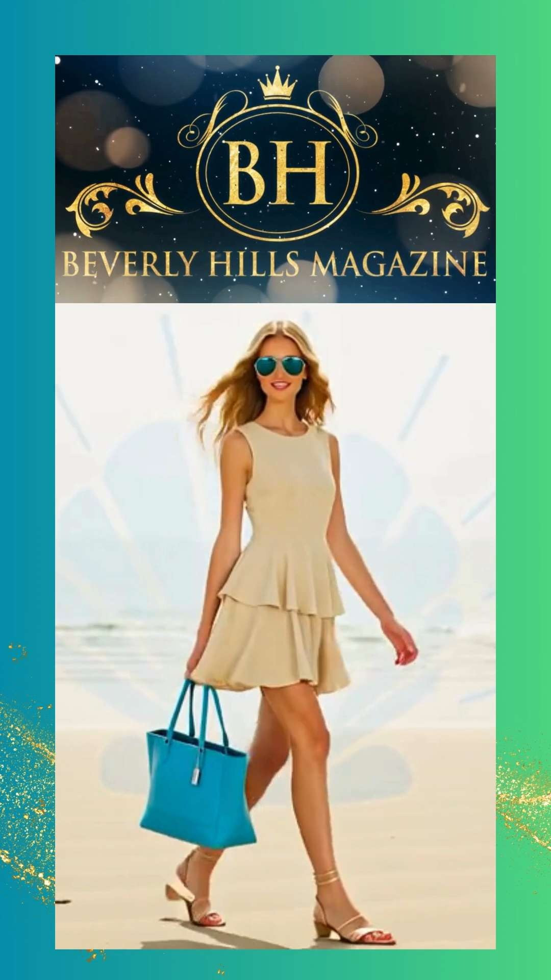 ✨ GOLDEN AQUA STYLE ✨

Make a bold splash with *Golden Aqua Style* — a breathtaking blend of vibrant aqua tones and luxe gold accents that creates a look as unforgettable as it is elegant. This refreshing color story elevates any wardrobe, proving that rich hues and refined details can coexist beautifully for standout fashion moments.

Picture an aqua‑toned silhouette that commands attention, punctuated with gleaming gold highlights to bring depth, warmth, and luxe allure. The result is a wardrobe ensemble that feels fresh, confident, and effortlessly chic — perfect for upscale events, summer soirées, or any occasion where you want to turn heads.

Complement this look with shimmering gold accessories and statement pieces that echo sunshine and sophistication. Let the aqua hues carry your style with ease, while the gold elements add a touch of glamour that feels both bold and refined.

✨ SHOP THE LOOK ✨

https://www.beverlyhillsmagazine.com/golden-aqua-style/