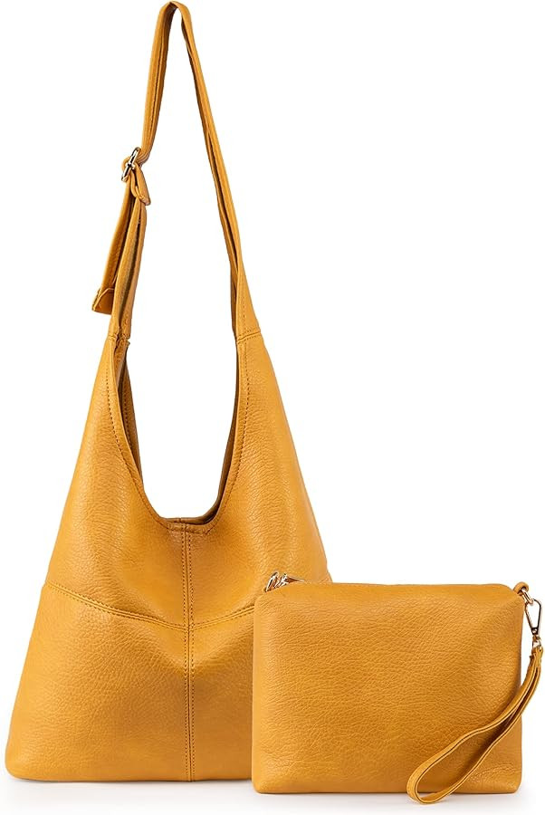 Montana West Hobo Bags Purse for Women Ultra Soft Foldable Shoulder Slouchy Handbags with Cosmeti... | Amazon (US)