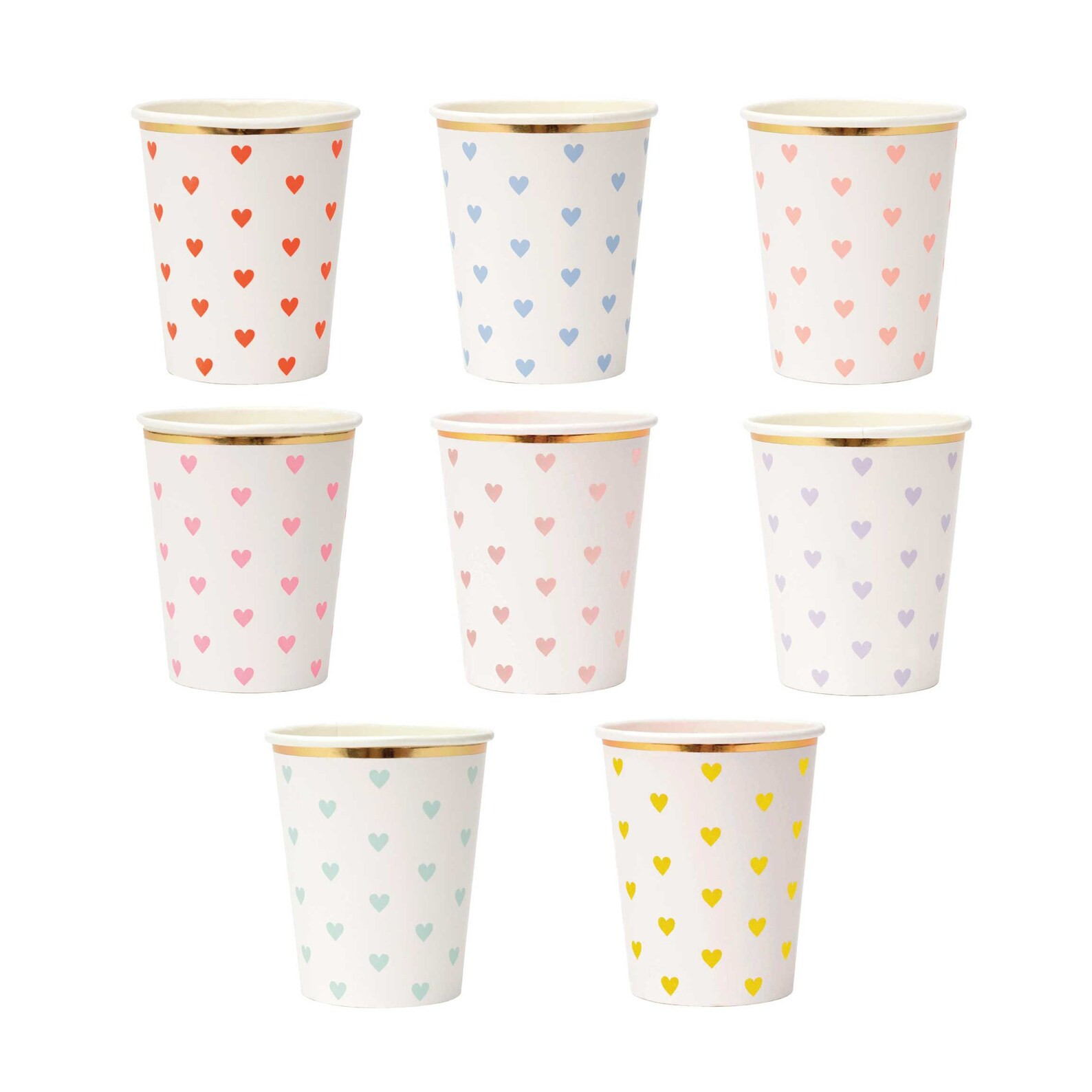 Pastel Hearts Cup Party Palette Heart Cups Valentines Party | Etsy | Etsy (US)