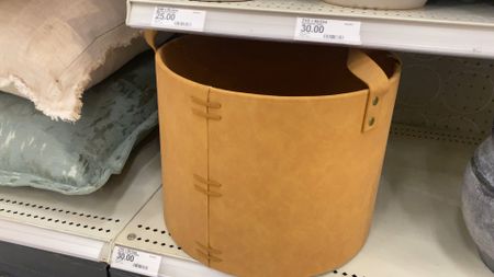 Faux leather basket perfect for blankets, pillows, toys, or anything you want to store away.   

#LTKVideo #LTKstyletip #LTKhome