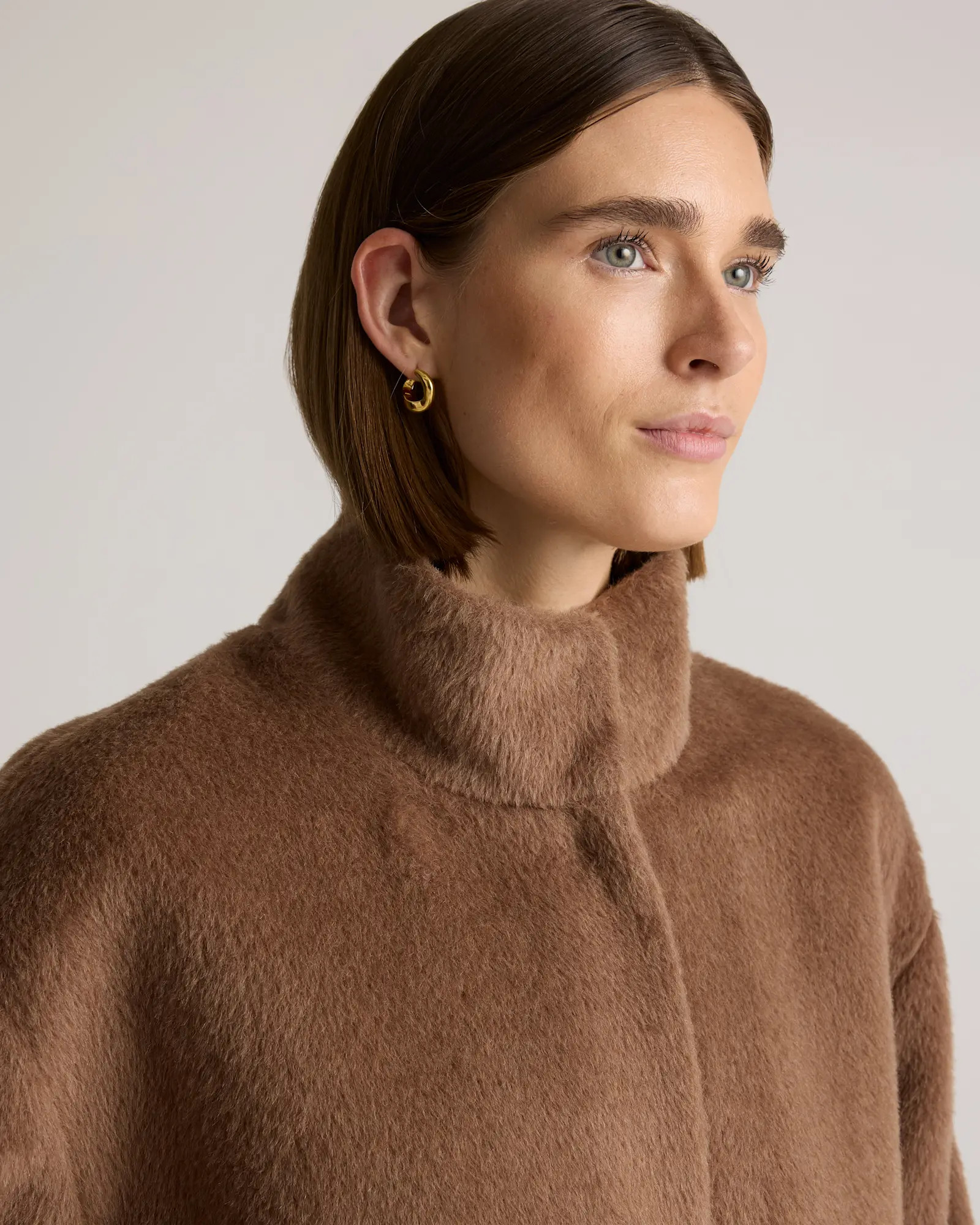 Alpaca-Wool Stand Collar Coat | Quince