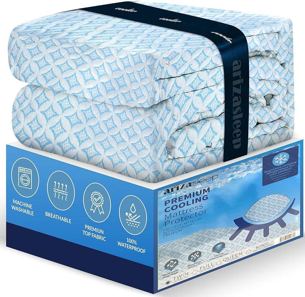 Waterproof Cooling Mattress Protector - Lightweight & Breathable Twin Mattress Protector - Soft, ... | Amazon (US)