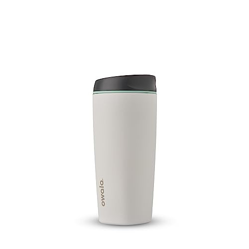 Owala SmoothSip Insulated Stainless Steel Coffee Tumbler, Reusable Iced Coffee Cup, Hot Coffee Travel Mug, BPA Free 20 oz, Gray (Cloudscape) | Amazon (US)