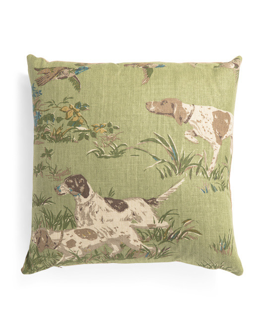 Made In Usa 22x22 Linen Feather Filled Luxury Pillow | TJ Maxx