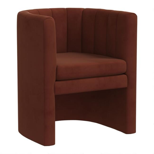 Velvet Brady Upholstered Tub Chair | World Market