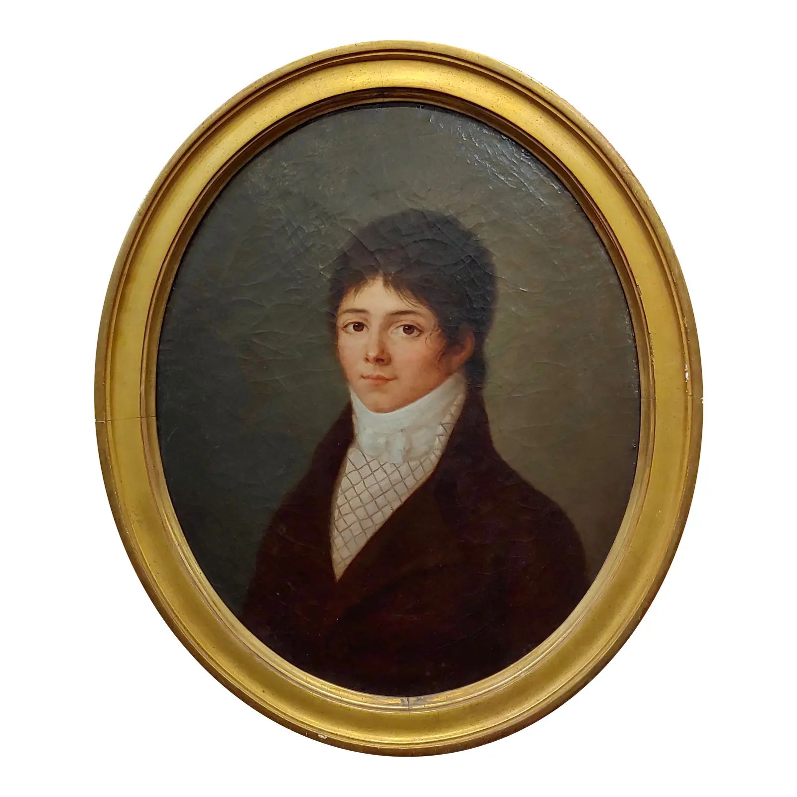 18th Century French Portrait of a Young Aristocratic Man - Oil Painting | Chairish