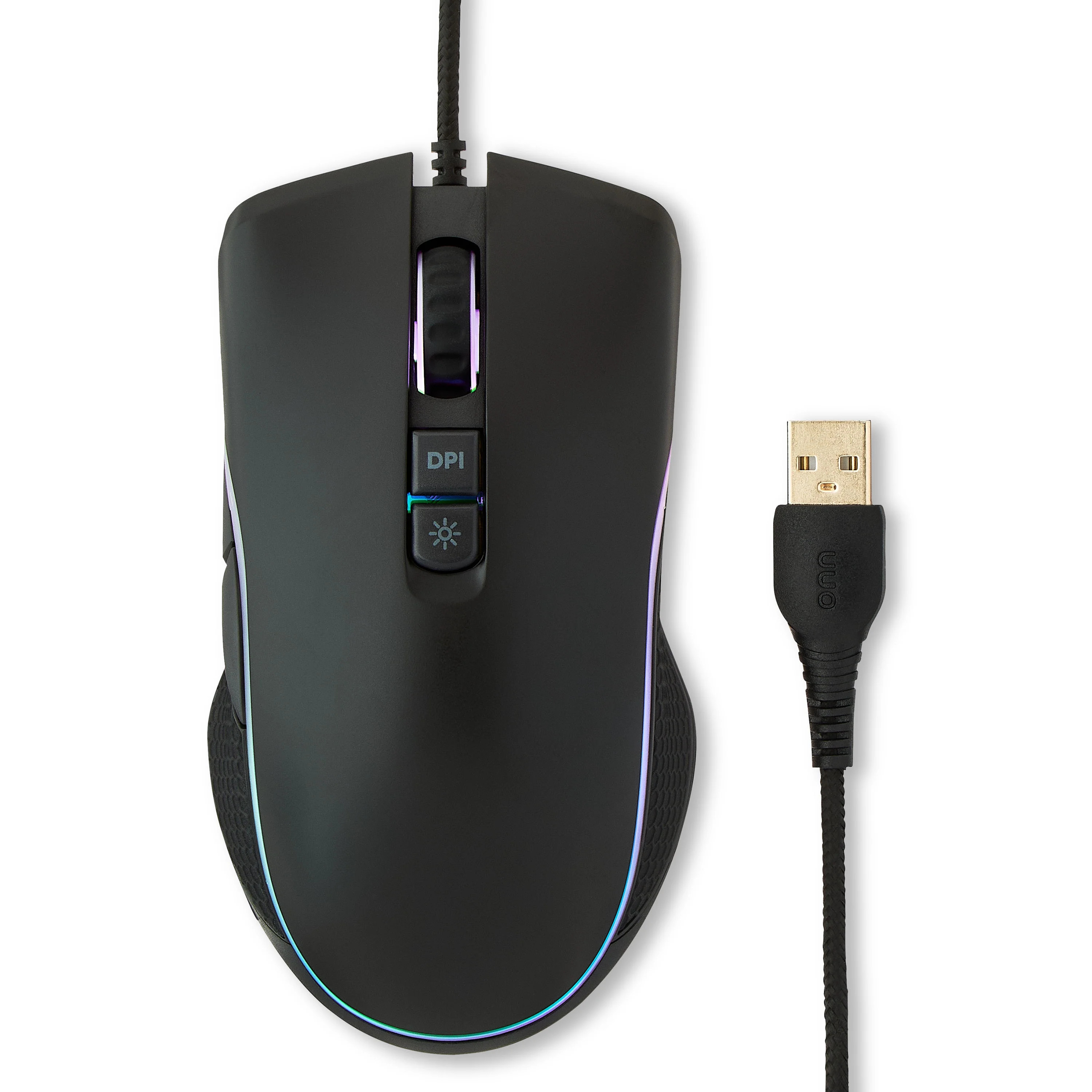 onn Wired USB Gaming Mouse with Adjustable DPI, Backlit, 7 Buttons Black | Walmart (US)
