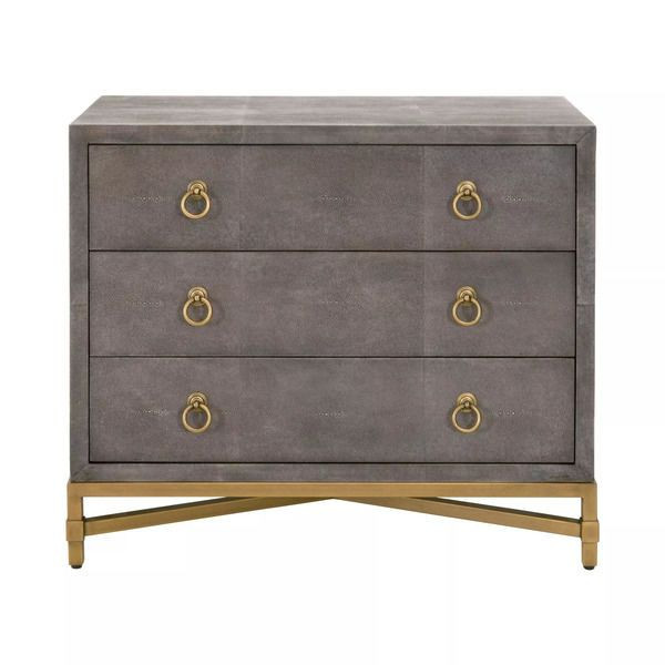 Strand Shagreen 3 Drawer Nightstand | Scout & Nimble