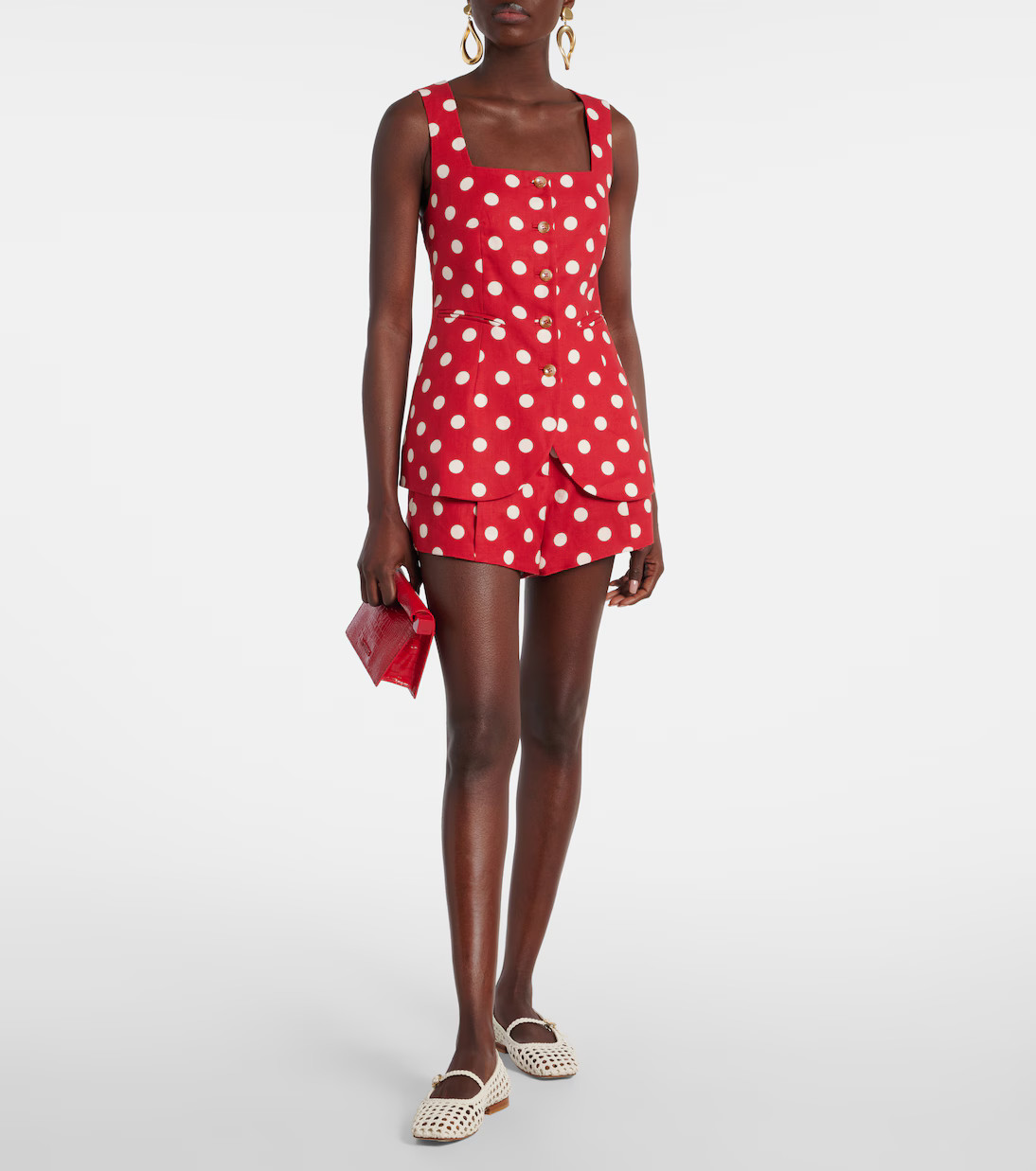 Lucille polka-dot linen vest | Mytheresa (UK)