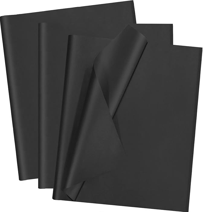 100 Sheets Black Tissue Paper Artdly 14 x 20 Inches Black Wrapping Paper Bulk for Weddings Birthd... | Amazon (US)