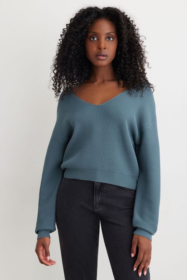 Luca Ribbed Sweater | Dynamite Clothing