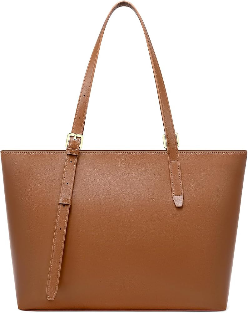 Peacocktion Tote Bag for Women Soft Faux Leather Shoulder Bag Handbag for Ladies Work Daily Offic... | Amazon (US)