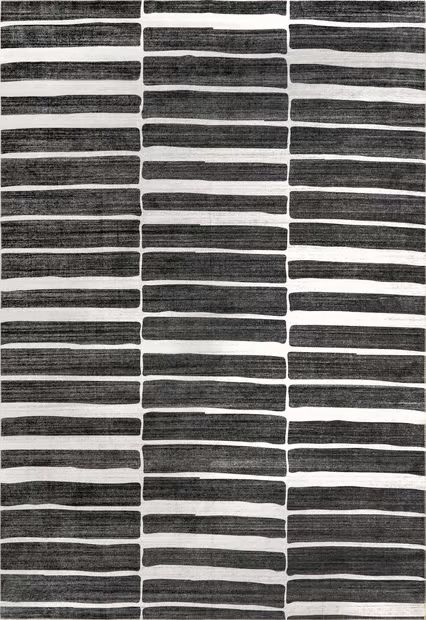 Charcoal Candace Washable Contemporary Area Rug | Rugs USA