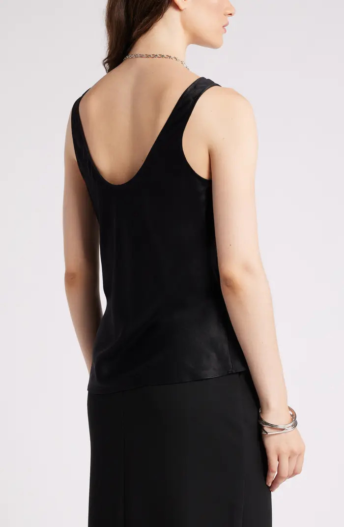 Satin Scoop Neck Tank | Nordstrom