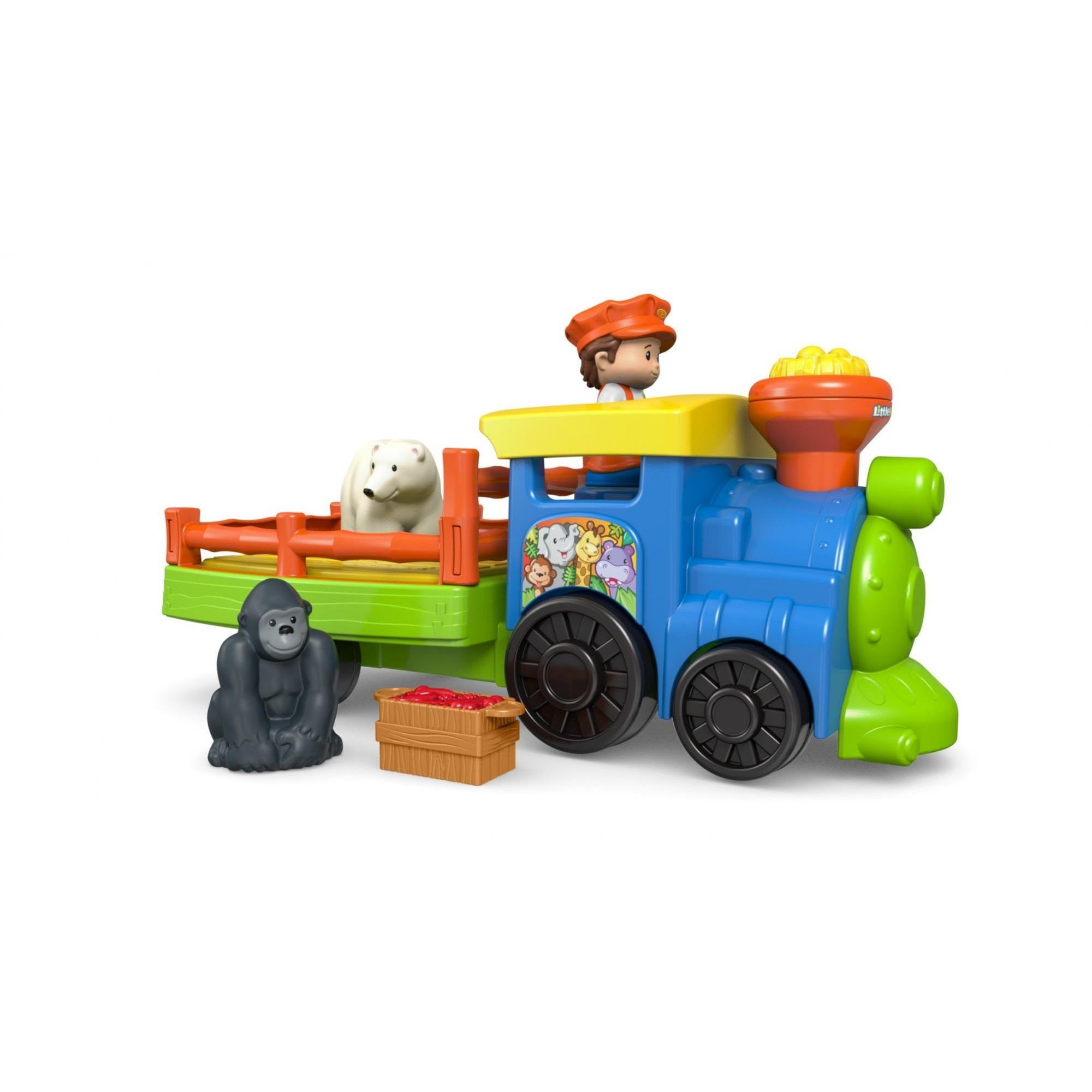 Fisher-Price Little People Choo-Choo Zoo Train with Conductor and 2-Animals | Walmart (US)