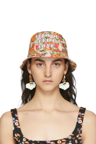 Rabanne - SSENSE Exclusive Multicolor Nacre Jersey Bob Bucket Hat | SSENSE