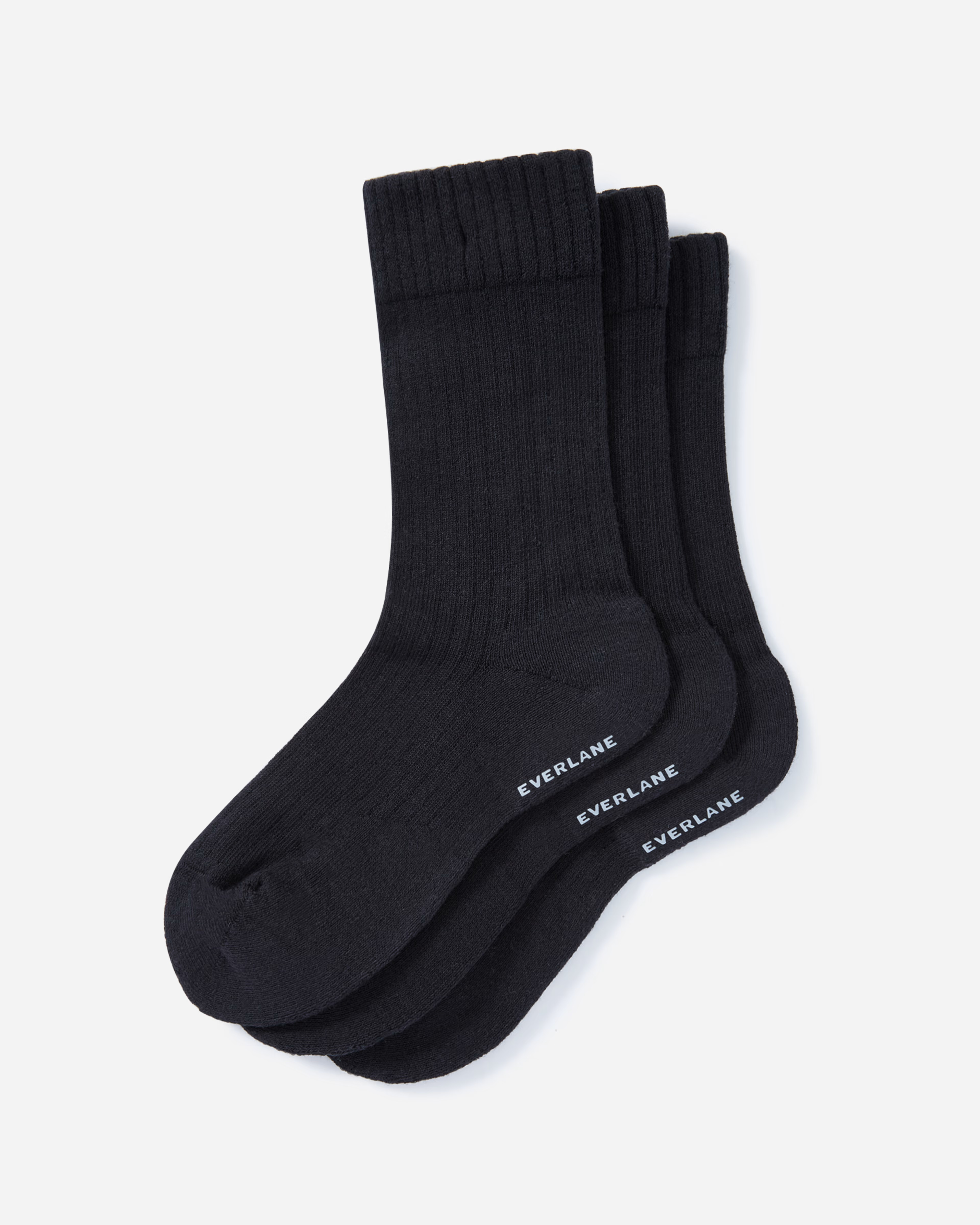 The Organic Cotton Ribbed Crew Sock 3-Pack | Everlane