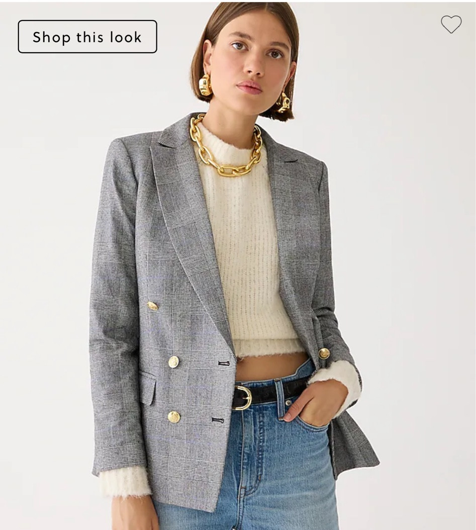 Cutest plaid blazer with gold buttons on sale!! 

#LTKGiftGuide #LTKworkwear #LTKCyberWeek