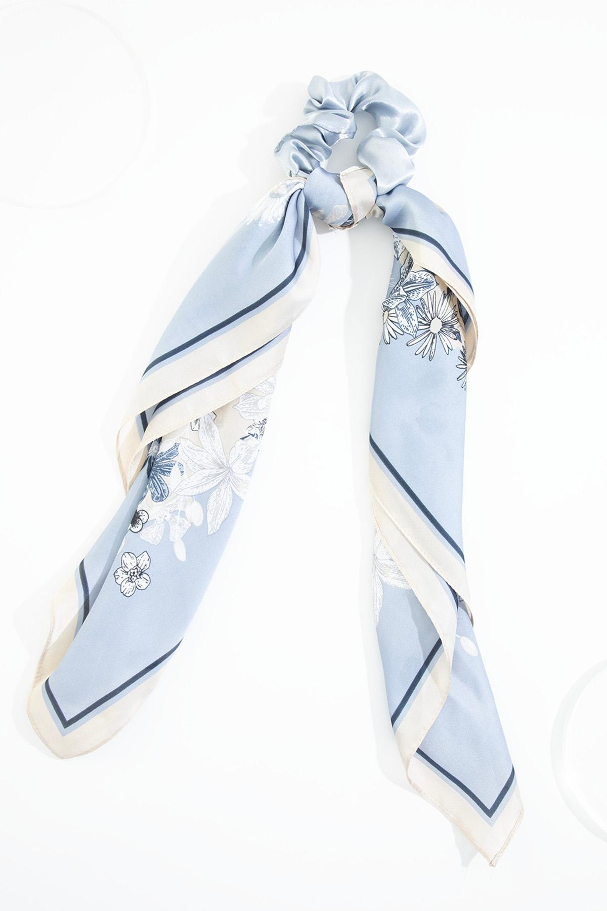 Floral Scrunchie Satin Square Scarf | Cato Fashions