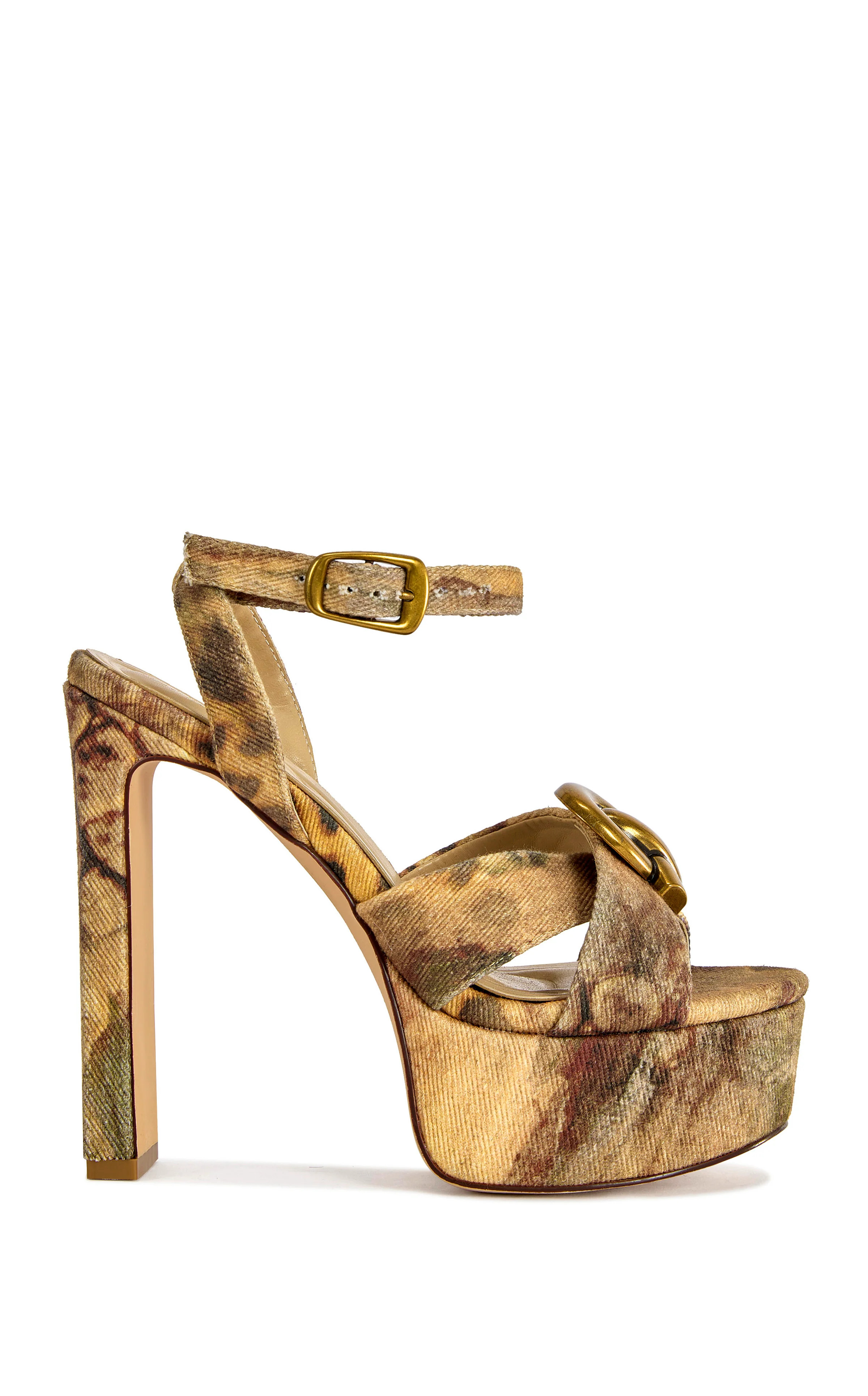 UMA-LEOPARD BLOCK SANDAL | Azalea Wang