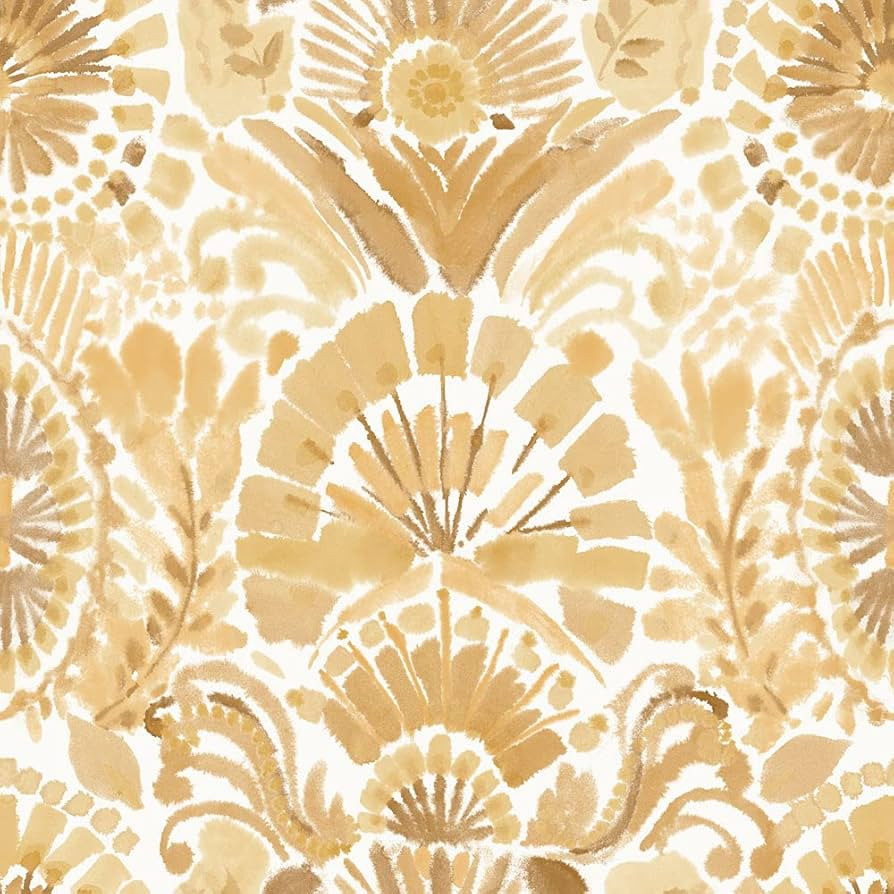 Tempaper Saffron Sun Bohemia, Designer Removable Peel and Stick Wallpaper, 20.5 in X 16.5 ft, Mad... | Amazon (US)