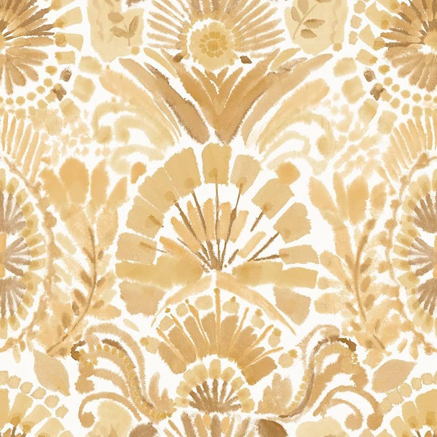 Tempaper Saffron Sun Bohemia, Designer Removable Peel and Stick Wallpaper, 20.5 in X 16.5 ft, Mad... | Amazon (US)